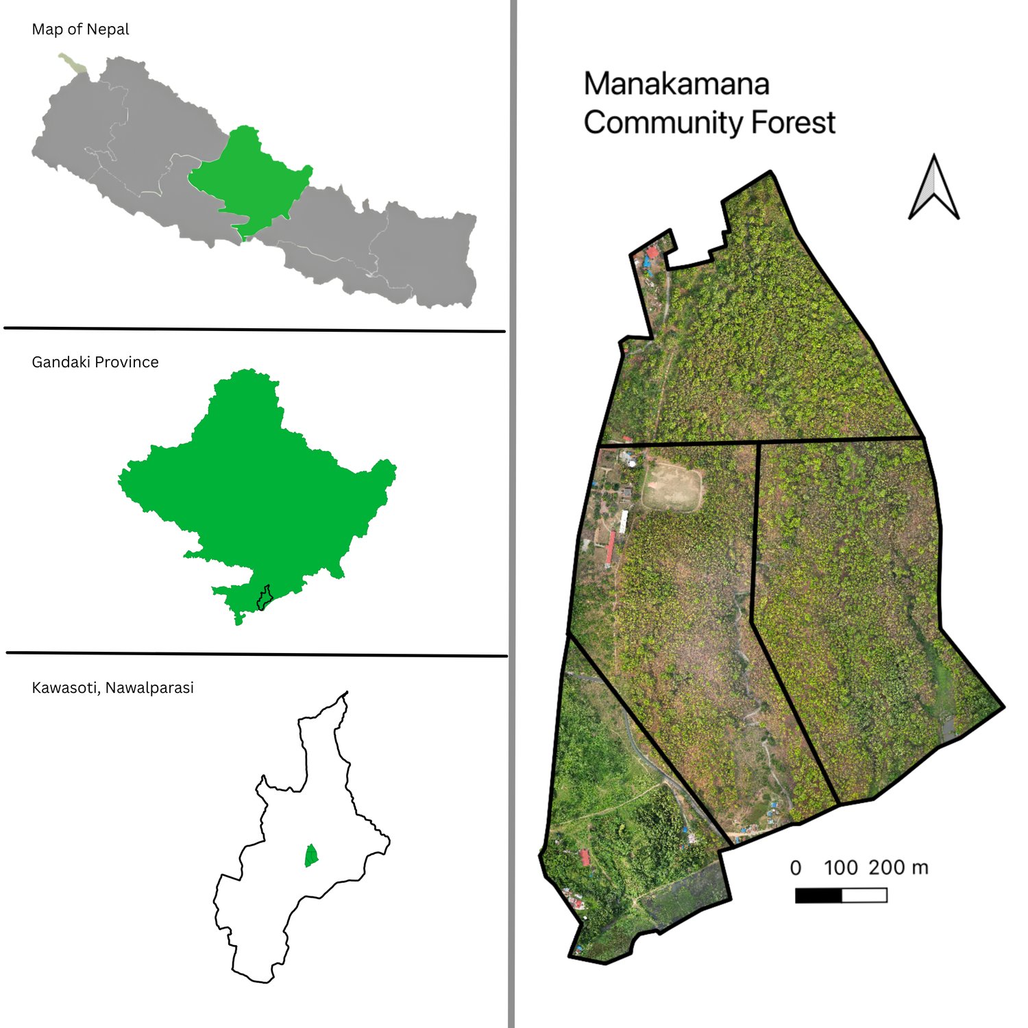 UAV orthomosaic of Shree Manakamana Community Forest
